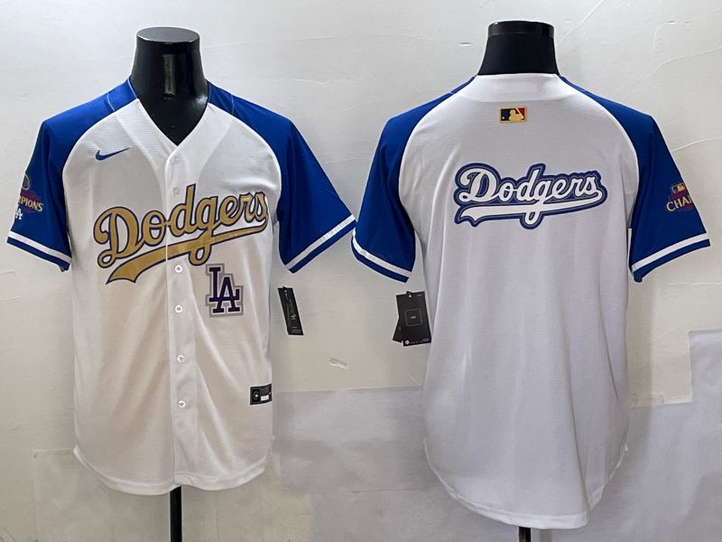 Men Los Angeles Dodgers Blank White Blue Gold Game Nike 2025 MLB Jersey style 42923->los angeles dodgers->MLB Jersey